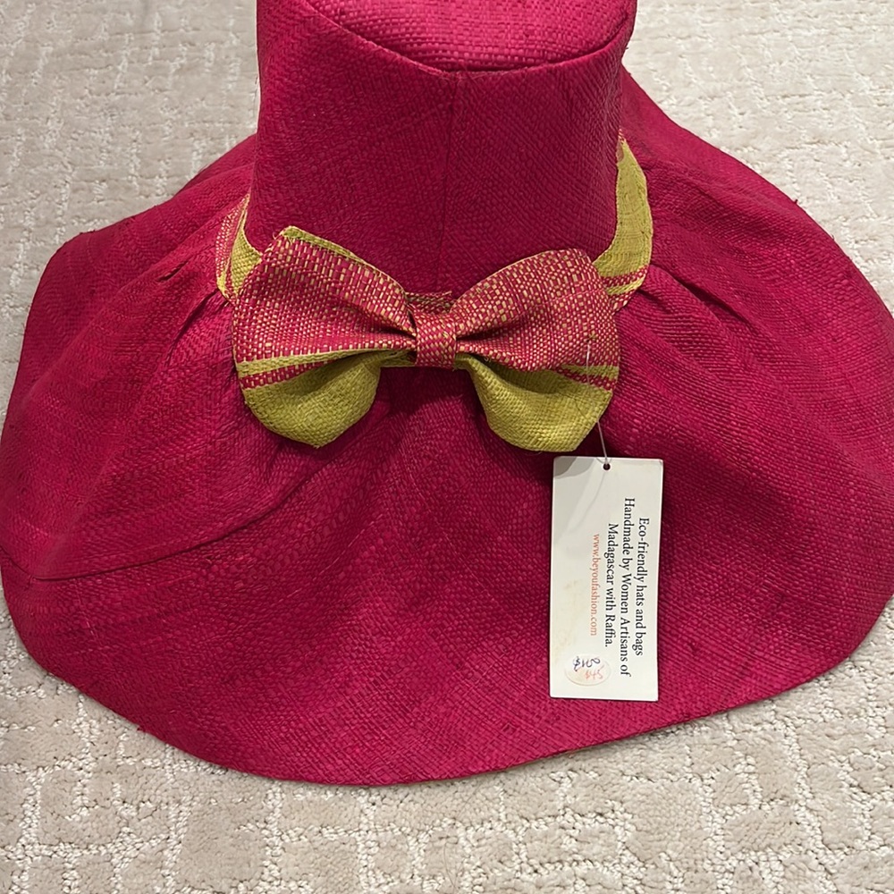 Pink and Green Sun Hat - Picture 2 of 4